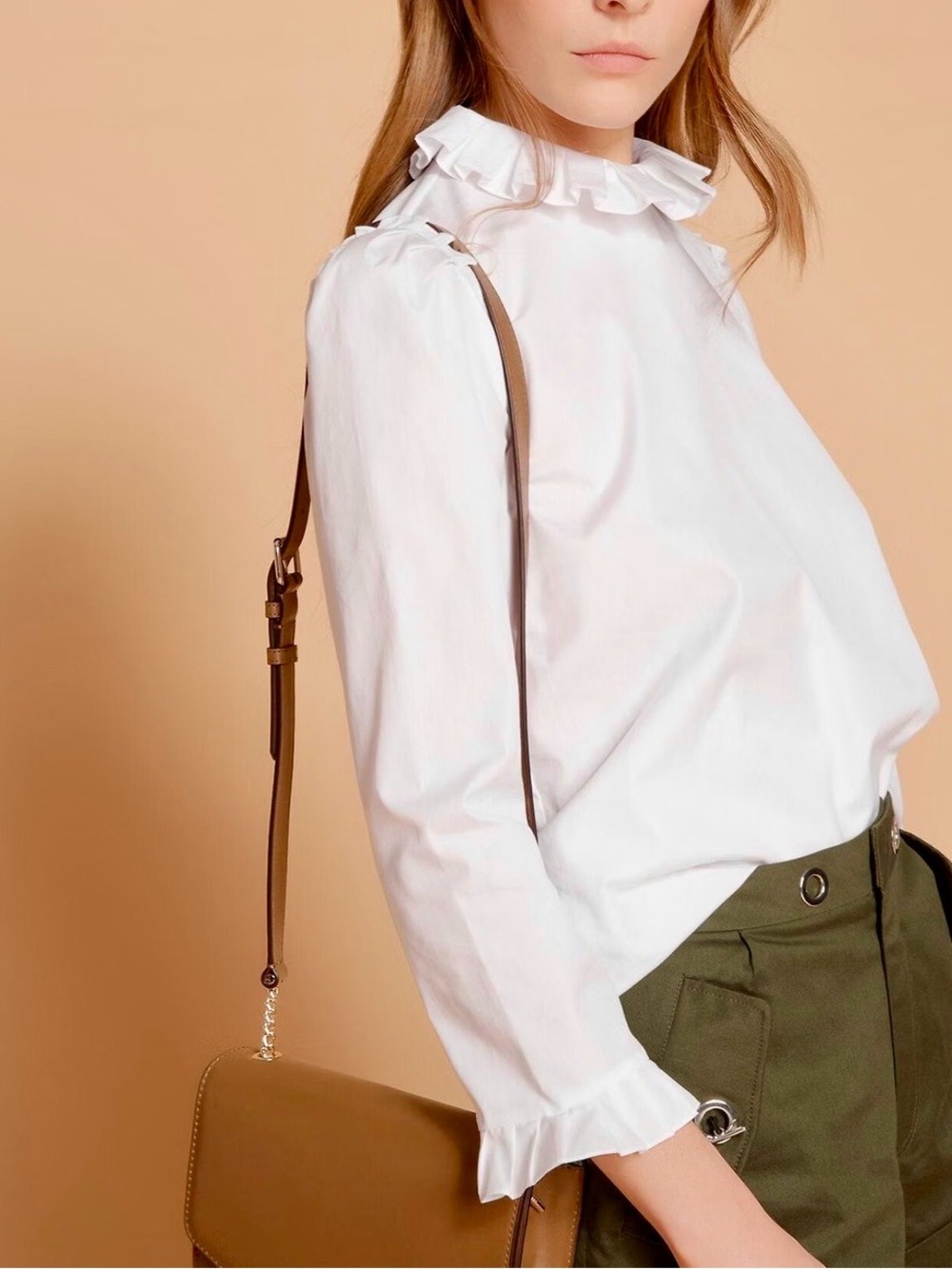 Sandro Rosane Ruffle-Detail Top